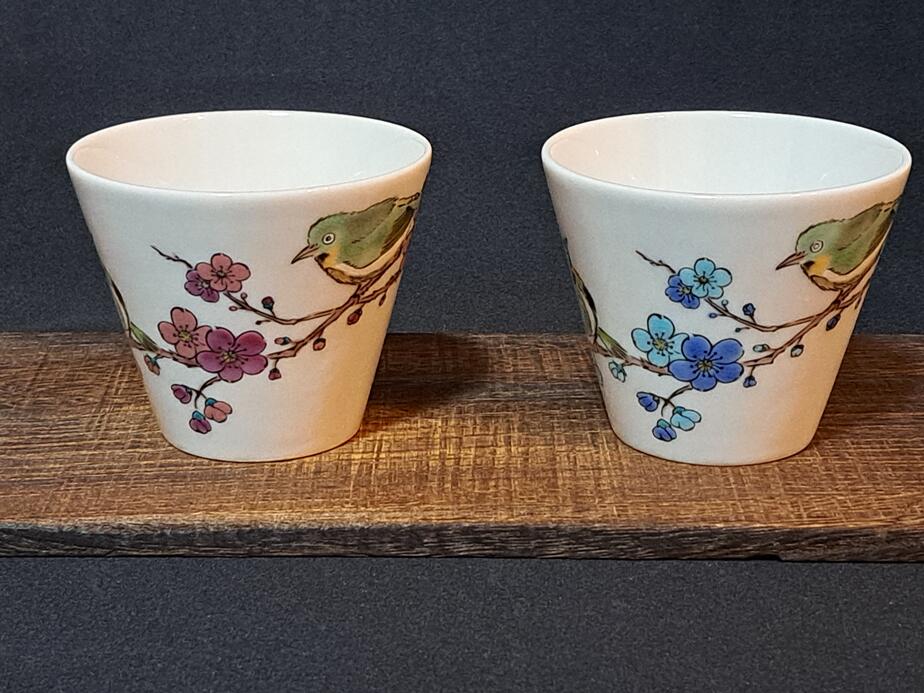 ペアフリーカップめじろに梅