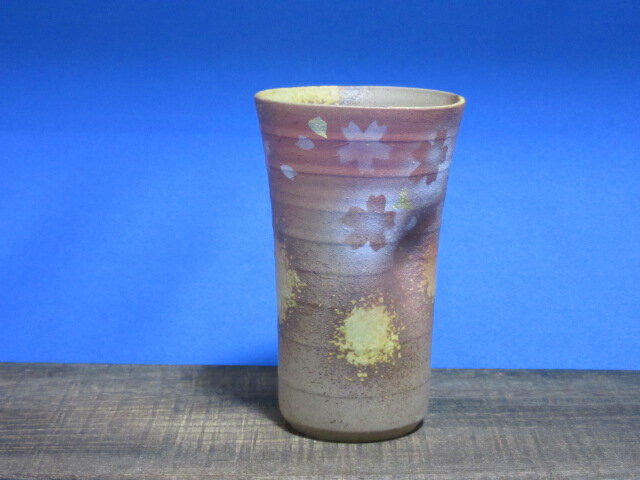 【九谷焼】 フリーカップ( ビアカップ ビールグラス ビアグラス ) 銀彩桜