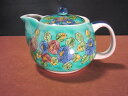 【九谷焼】ポット(日本茶 急須 ポット 茶器 陶器 ティーポット) グリーン山茶花