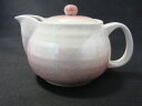【九谷焼】ポット(日本茶 急須 ポット 茶器 陶器 ティーポット) 銀彩(ピンク)