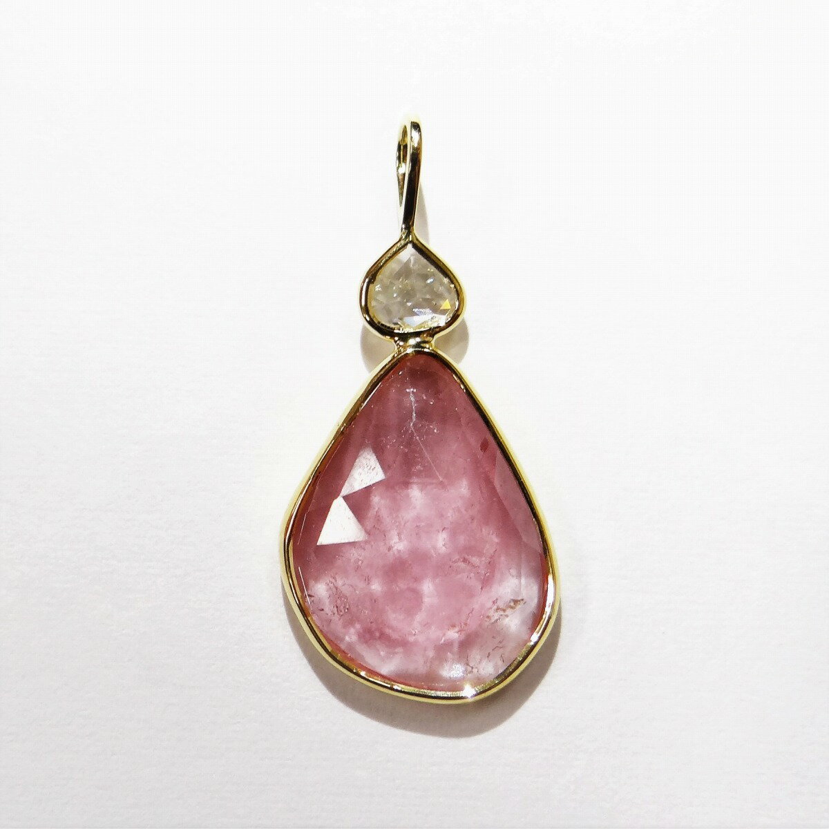 K18YGピンクトルマリンダイアモ...