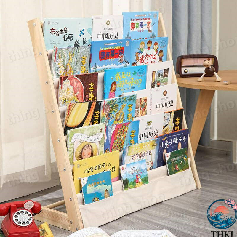 【全品5%ポイント】子供用本棚（多層デザイン 300冊の容量）木製 シンプル本棚 本...