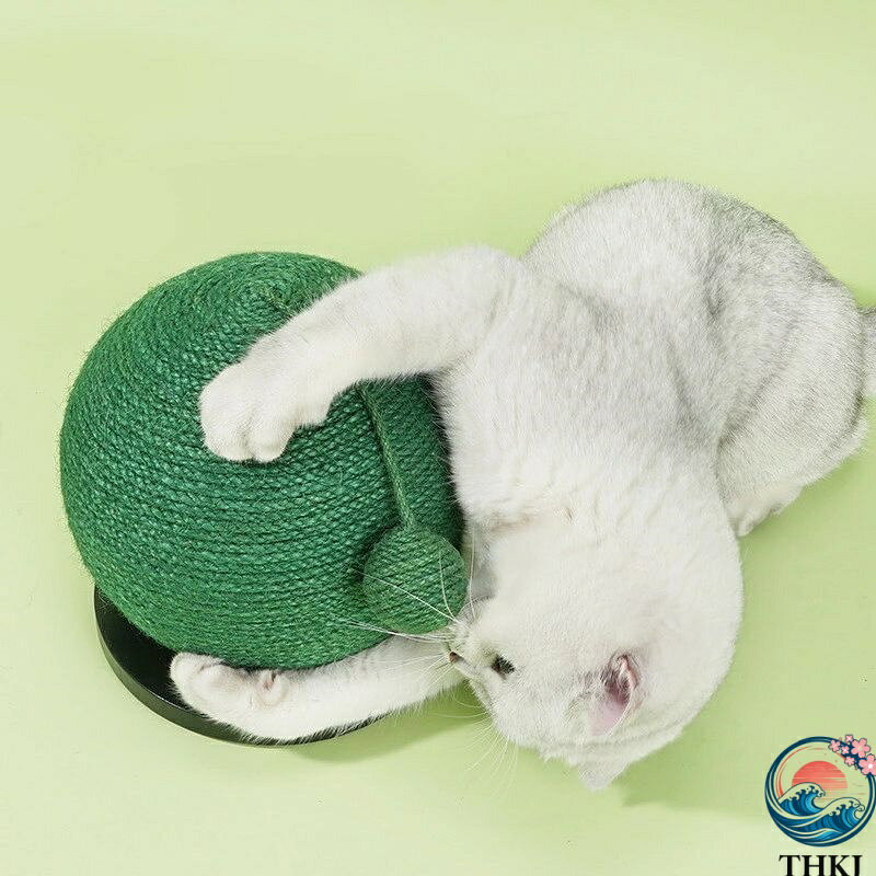樂天商城 - 【全品2点で5%OFF】猫 爪とぎ 猫用 爪研ぎ 爪磨き 木製 サボテンとボール型 猫のおもちゃ 天然サイザル麻 丸 家具やソファ保護 ストレス解消 運動不足 ボール 麻縄 おしゃれ 天然サイザル麻 おもちゃ