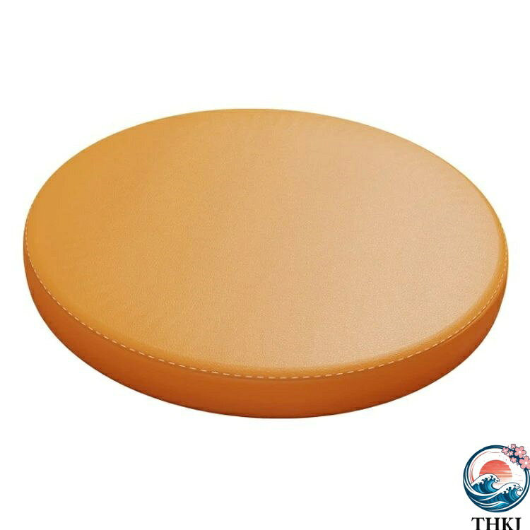 【全品5%ポイント】座布団 丸型 クッション 低反発 椅子用 4.5cm厚 厚め 防水 フロアクッション イス チェアパッド 円形 コンパクト 北欧 シンプル テレワーク おうち時間 ざぶとん 疲れない 撥水 PUレザー チェアクッション おしゃれ 無地 30×30cm 35×35cm 40×40cm [2]