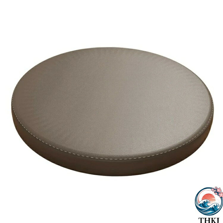【全品5%ポイント】座布団 丸型 クッション 低反発 椅子用 4.5cm厚 厚め 防水 フロアクッション イス チェアパッド 円形 コンパクト 北欧 シンプル テレワーク おうち時間 ざぶとん 疲れない 撥水 PUレザー チェアクッション おしゃれ 無地 30×30cm 35×35cm 40×40cm [3]