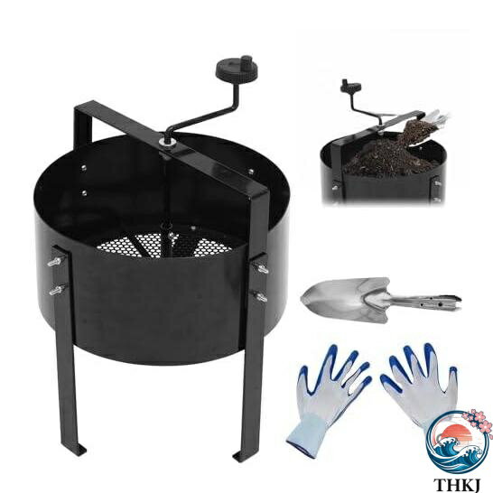 【全品2点で5%OFF】土ふるい機 回転式 園芸 ふるい 土ふるい 用土分別 時間と労力を省く 園芸用品 回転式古土分別器 土の再生 土作りの強 再利用 花壇 菜園