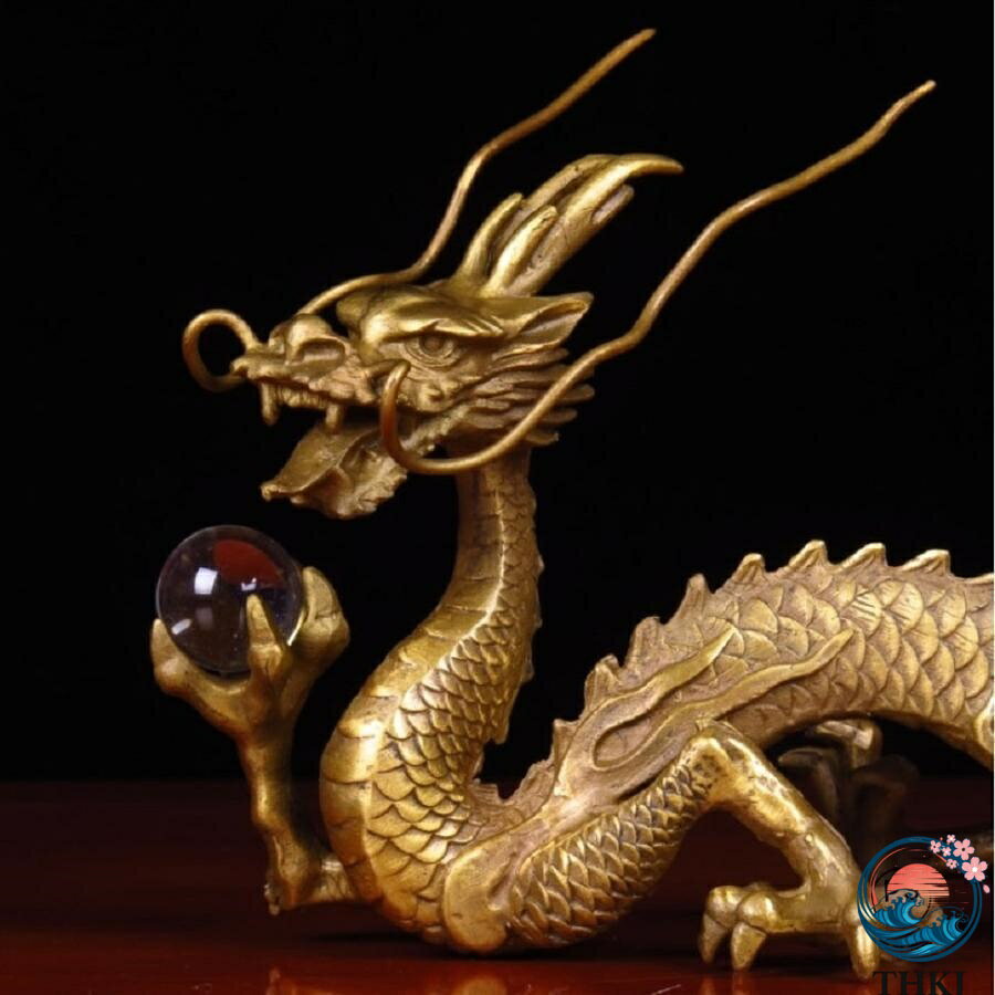 【全品5%ポイント】龍の置物 龍 置物 長髭 右手に水晶を持つ龍 金運 開運グッズ クリスタル 五本爪 竜 真鍮 ブロンズゴールド ドラゴン 風水 アイテム SALE siadesign-10010689 SIAデザイン楽天市場店 サンプル画像2