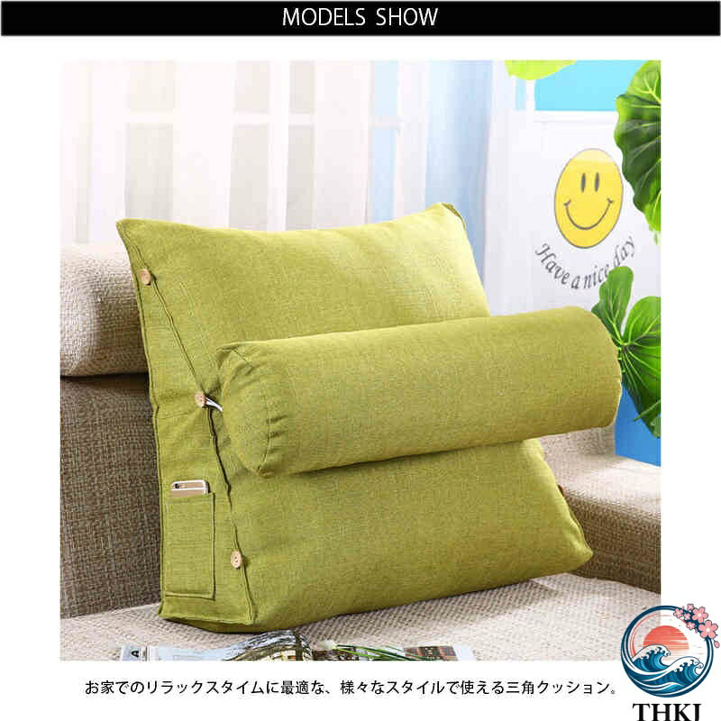【全品5%ポイント】背もたれ クッション 三角クッション 三角 座椅子 大きい クッションソファ ベッド用 洗える フロアクッション クッション 腰 背もたれ 姿勢 綿 ベッド オシャレ 可愛い クッションカバー 読書 腰枕 スマホ ゲーム テレビ ごろ寝 [3]