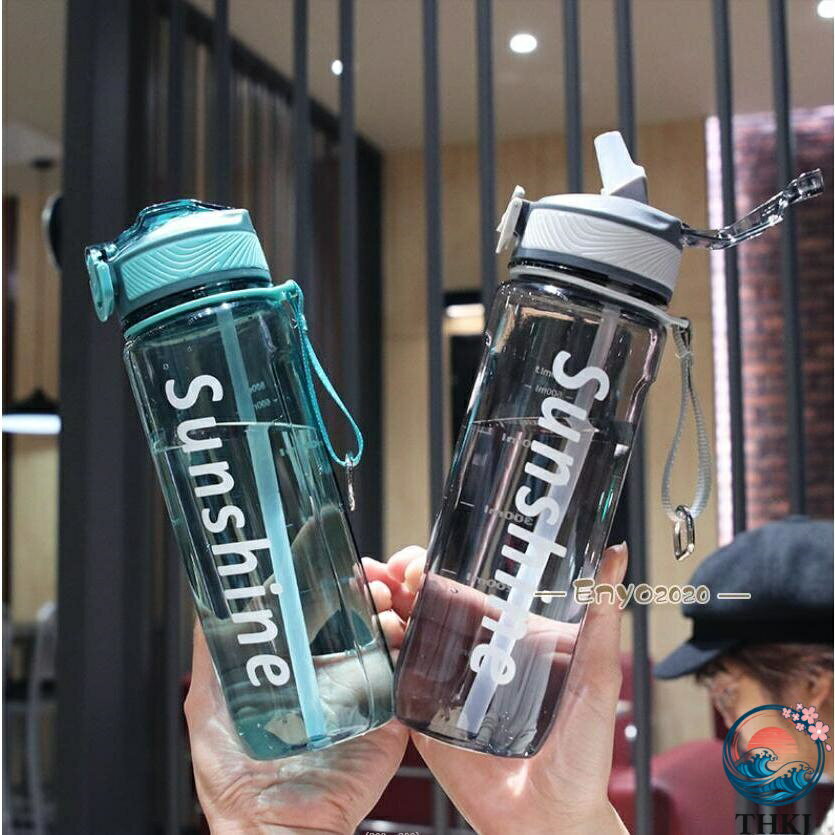 【全品2点で5%OFF】水筒 大容量 ストロー ボトル プラスチックボトル 800ml 軽い 便利 通勤 ジム ランニング 体操 ヨガ トレーニング 運動水筒 アウトドア