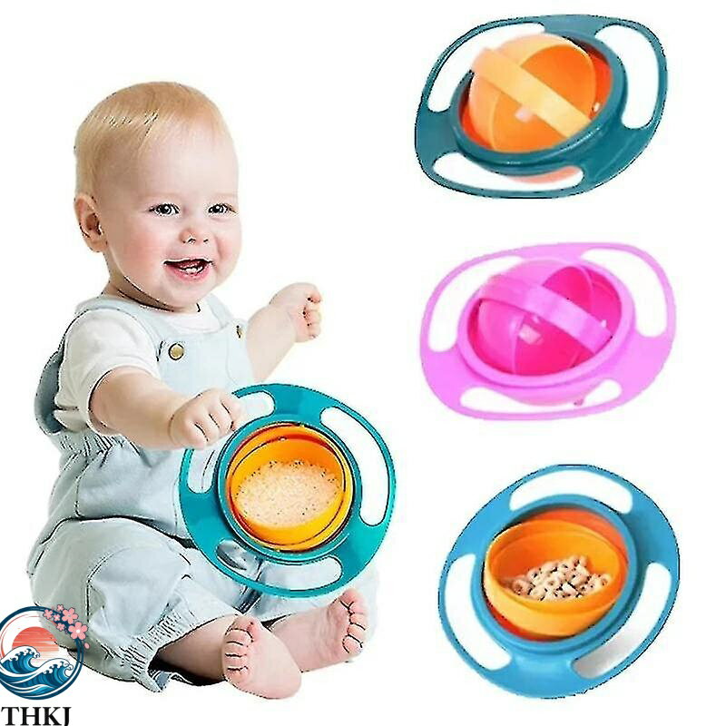 【どんなに回してもひっくり返らない！】ベビー食器 スナックカップ 離乳食食器 360度回転可能 授乳ボ..