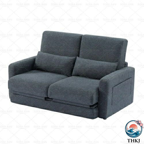 【全品5%ポイント】2 seater sofa ソファ 2人掛け 収納付き ファブリック 両側に肘掛け付き 木脚外し可能 ローソファ コンパクト ひとり暮らし カウチソファー プレゼント ギフト 贈り物
