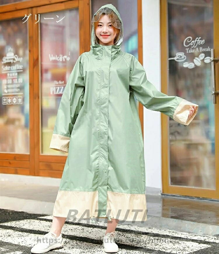 ワークマン レディース レインコート ロング丈 自転車 リュック対応 レディース レインウェア 通学 防風防水 雨具 梅雨対策 ポケット付き ロング かわいい レインポンチョ 袖付き 軽量 袖付き ママ 母の日 プレゼント ギフト 雨具 おしゃれ 雨外套 男女兼用