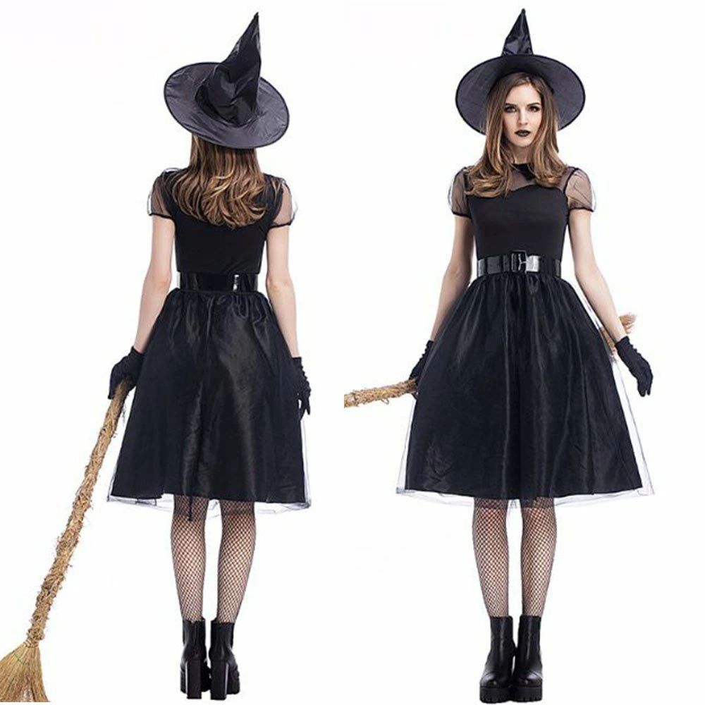 【全品2点で5%OFF】タイツ付き 魔女 ハロウィン 魔法使い 仮装 コスチューム ウィッチ 大人 衣装