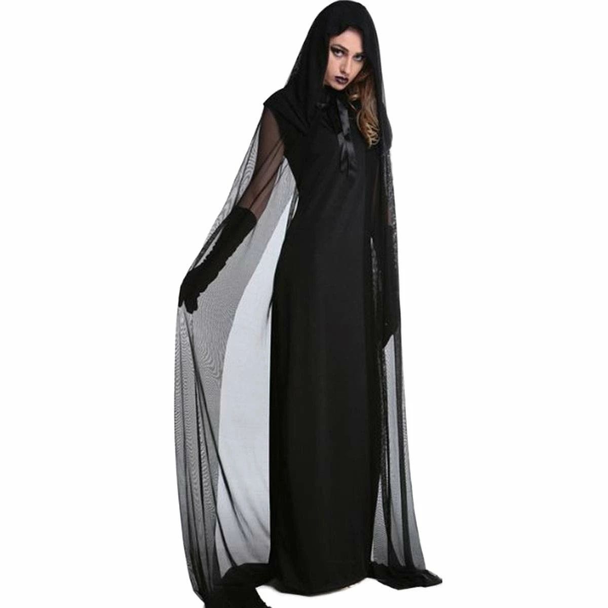 【全品2点で5%OFF】黒 魔女 衣装 レディース ウィッチ コス ハロウィン セクシー 大人 コスチューム 長..