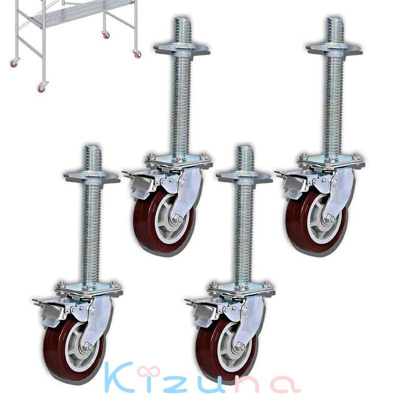 単管パイプ キャスター ブランド直販 4個 キャスター ローリング足場 キャスター 簡単設置 DIY 産業用..