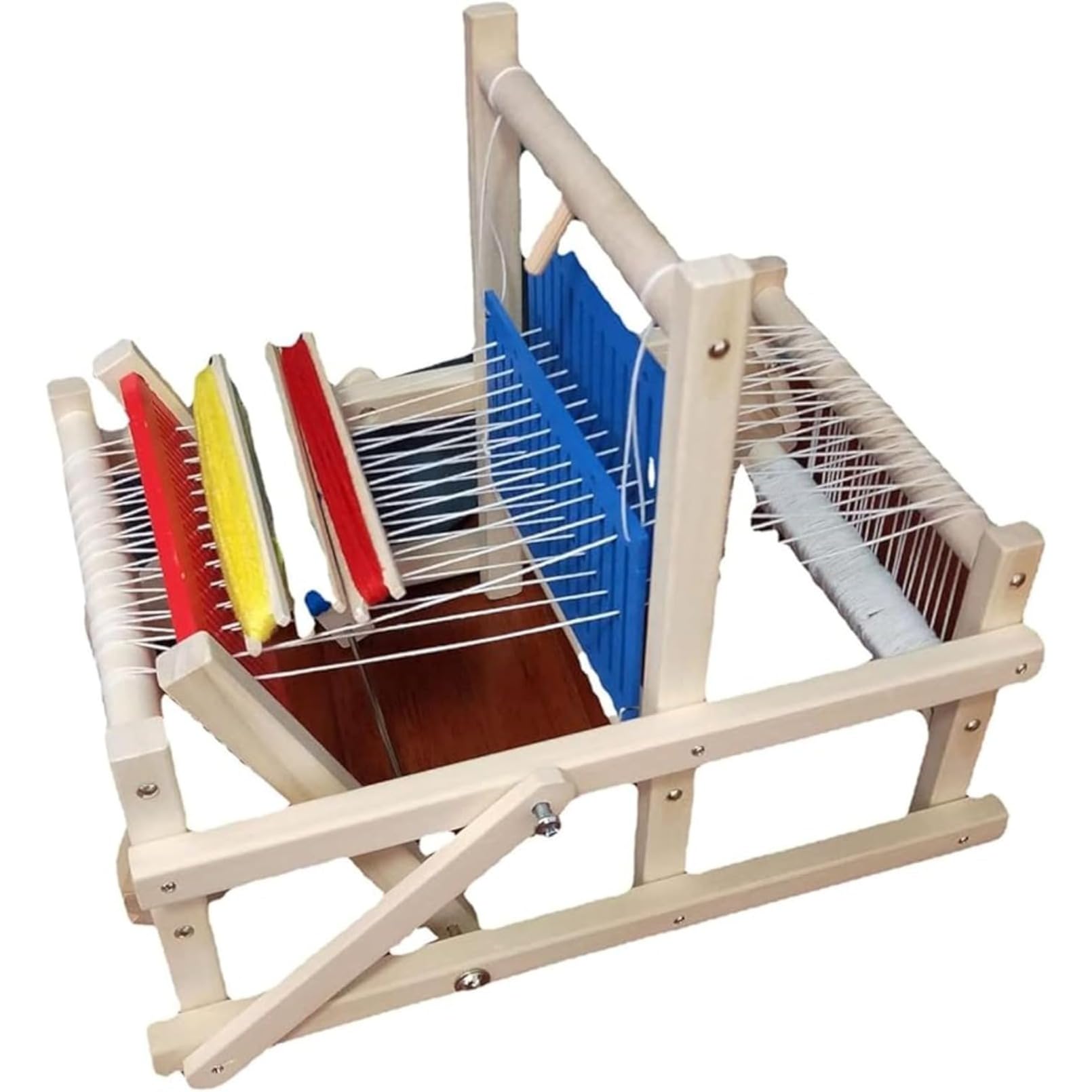 【全品2点で5%OFF】木製卓上はたおり機 手織り機 - 簡単な操作で手芸・ハンドメイドが可能 DIY趣味や幼稚園コーナー、子供の赤ちゃん向け早期教育DIY用編み物おもちゃとしても優秀