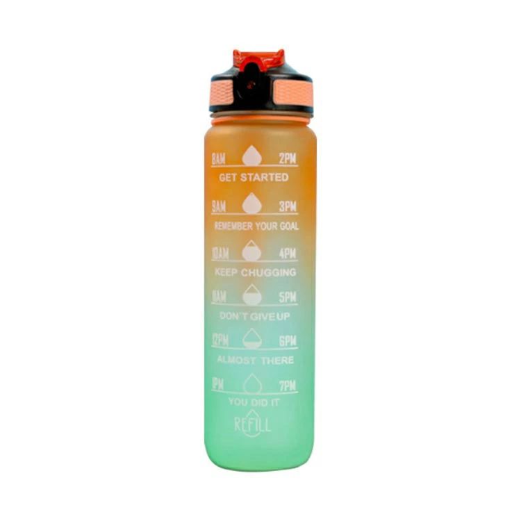 【全品2点で5%OFF】ボトル 水筒 1000ml 大容量 タイムマーカー 超軽量 耐冷耐熱 携帯便利 漏れ防止 ワンタッチ 男女兼用 大人 子供 アウトドア スポーツ 登山用 キャンプ ランニング 自転車