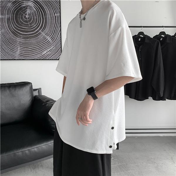 【全品2点で5%OFF】【品質保証】Tシャツ メンズ 半袖 パーカー 夏服 プルオーバー 無地 ゆったり 5分袖 ルームウェア 夏サマー 薄手 おしゃれ 大きいサイ 2