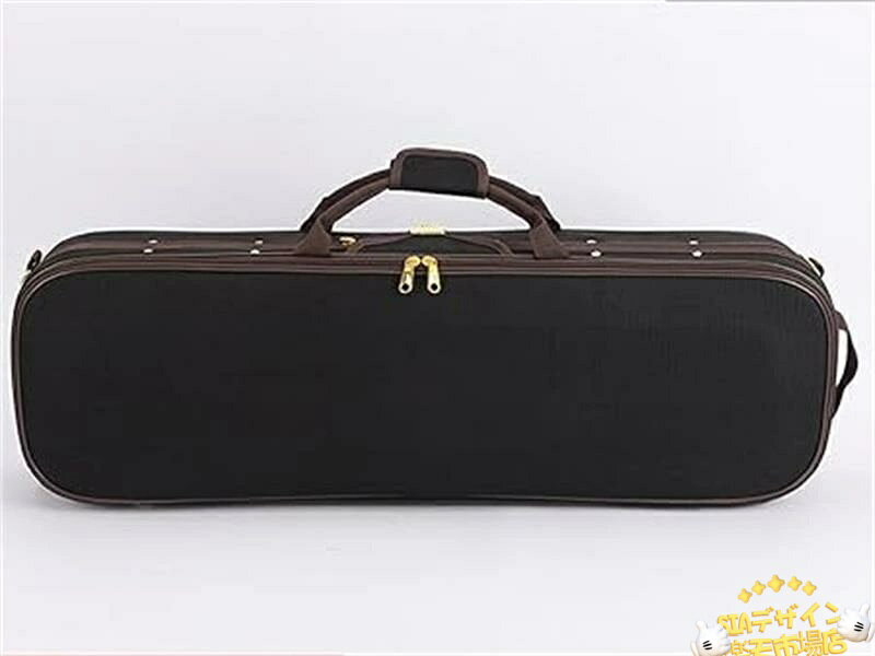 SIAデザイン楽天市場店の【全品5%ポイント】4/4 バイオリンケース 軽量 オブロングケース 角型 弓2本収納 ショルダーストラップ付き 3/4 1/2 1/4 1/8 1/10 1/16 1/32 600D｜アングル3