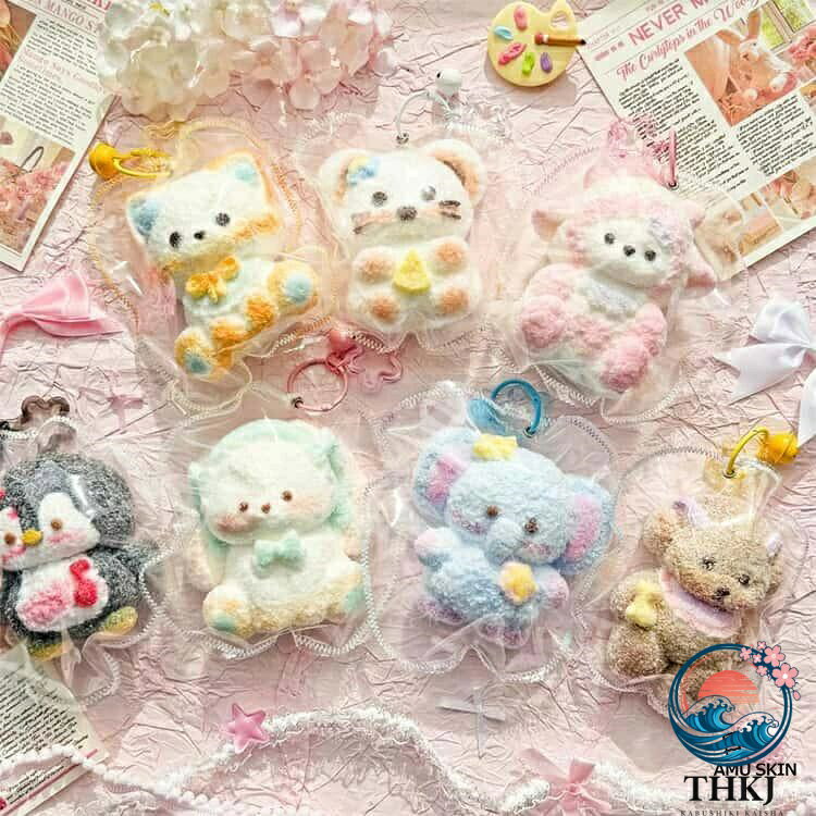 SIAデザイン楽天市場店の【全品5%ポイント】スクイーズ アニマル スクイーズ キーホルダー ストレス解消 どうぶつ 動物 袋のまま ふわふわ きつね 袋 ねずみ ねっとり クリーム う｜アングル2