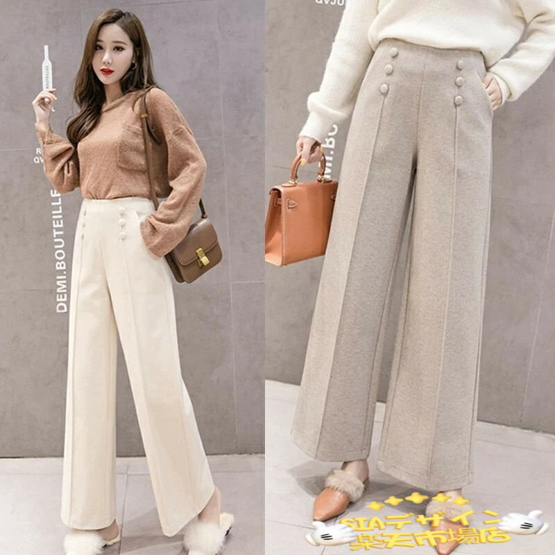 【全品2点で5%OFF】ワイドパンツ ボトムス 秋冬新作 レディースパンツ 秋 ガウチョパンツ 秋冬ワイドパンツ ゆるパンツ 高級感 きれいめ ゆったり 体型カバー大きいサイズ おしゃれ 可愛い 大人 OL 通勤 通学 フォーマル お呼ばれ 合わせやすい 美脚送料無料