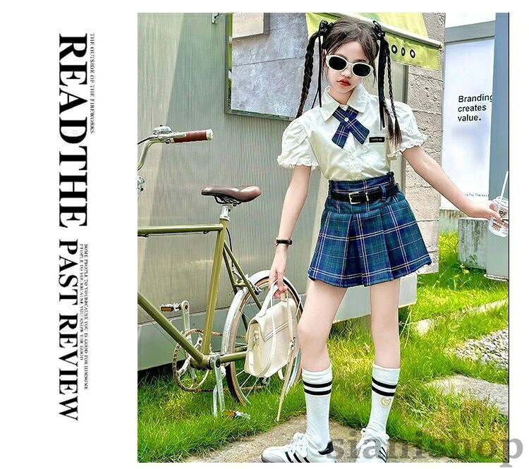 スカートセット 学院風 女の子 小学校 学生 小学校女子 韓国 制服 スーツ セットア...