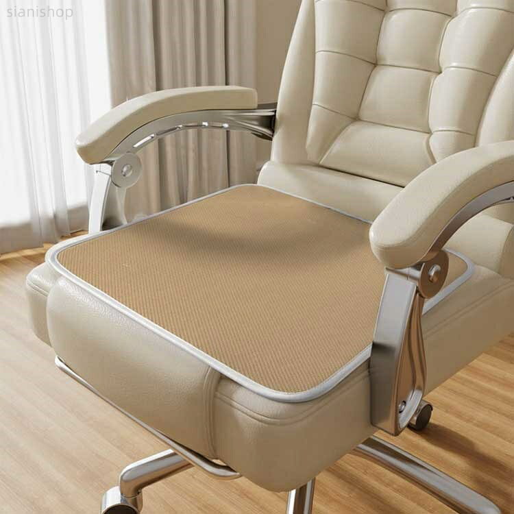 蒸れない 涼しい 椅子パッド 通気性 カーシート 夏用 メッシュ 椅子用座布団 椅子 車内 薄手 接触冷感 オフィス用 椅子用 滑り止め 運転 チェア チェアパット [3]