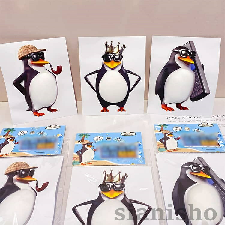 おなかぷにぷにシール ペンギン おなか お腹プニプニシール ぷにぷにシール シール ステッカー お腹ぷにぷにシール お腹 3D にぎ ストレス解消グッズ スクイーズ sianishop-10043998 Siani サンプル画像3