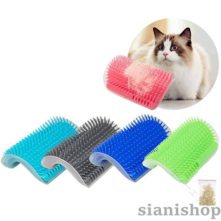 猫 おもちゃ 壁 柱 取付 簡単 3個 セット お手入れ ブラシ セルフ グルーミング 痒...