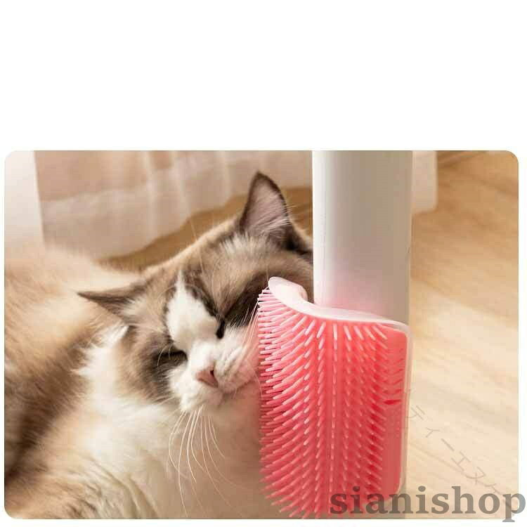 猫 おもちゃ 壁 柱 取付 簡単 3個 セット お手入れ ブラシ セルフ グルーミング 痒...