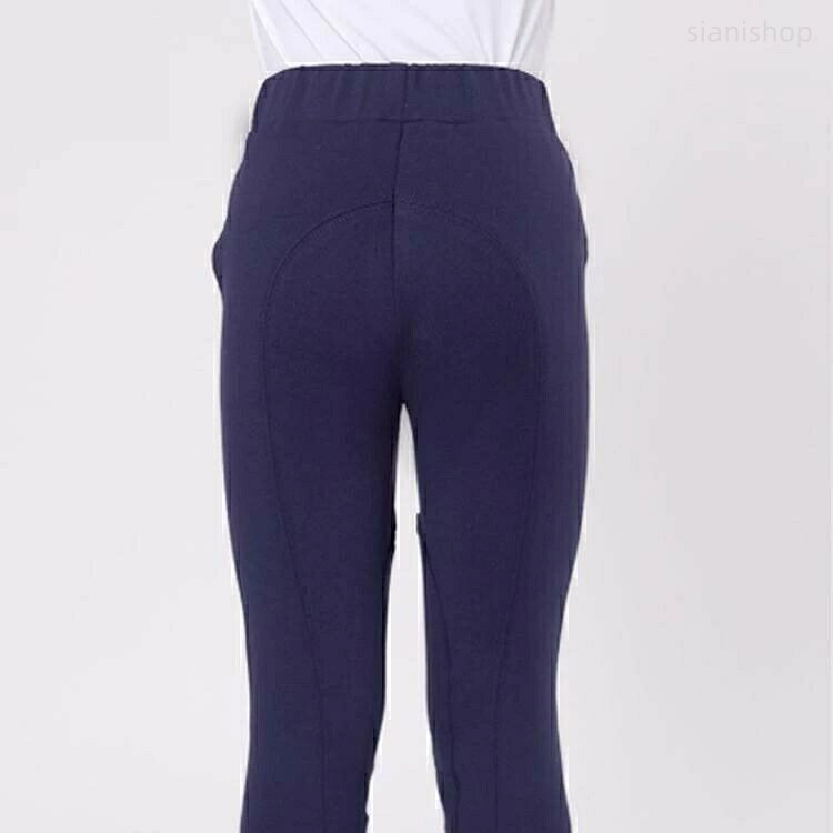 Sianiの乗馬用ズボン 乗馬 パンツ 乗馬パンツ ジュニア キュロット 乗馬用品 乗馬キュロット ズボン 乗馬ウェア ジョッパーズ 子供用 オールシーズン ポケット付き 100 13 120 110｜アングル2