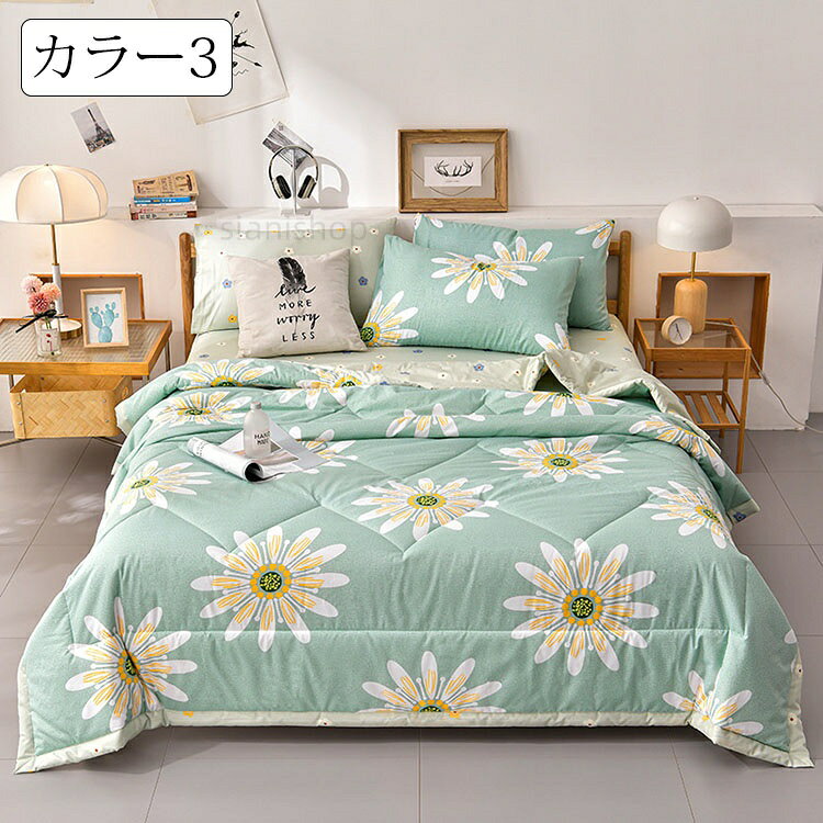 100x150cm 肌掛け布団 肌布団 花柄 夏布団 洗える 大人 子供 掛け布団 薄手 シングル コットン 耐久性 肌に優し 丸洗い 洗濯OK 毛布 中綿 夏掛布団 夏掛け布団 ホ 寝具 夏かけ布団 [3]