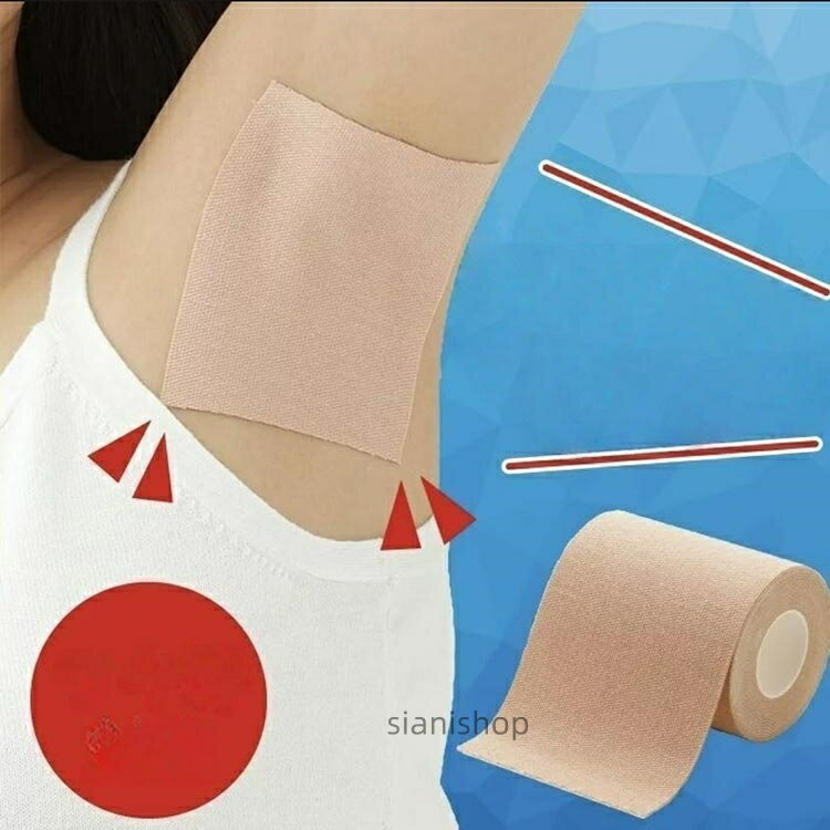 パッド 汗取りシート 脇 2本組 汗ジミ防止 5m 脇汗 貼るタイプ ロールタイプ 脇汗パッド ワキ汗 インナー 脇汗シート 使い捨て 脇汗パット 肌に貼る 汗取り目 わきが対策 直貼り 2