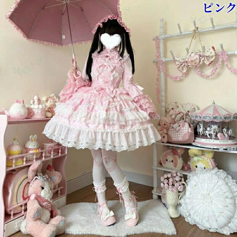 ゴスロリ ワンピースjsk日常写真舞台変装 トップス レディース 萌え ワンピース 華麗な花嫁 ファッションレディースファッション sianishop-10022671 Siani サンプル画像3