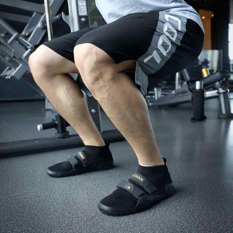 Shoes - トレーニングシューズ メンズ 筋トレ用 ウェイトトレーニング スクワット デッドリフト対応 安定性 低重心 クッション性 ソフトソール マジックテープ 耐摩耗 滑り止め ローカット