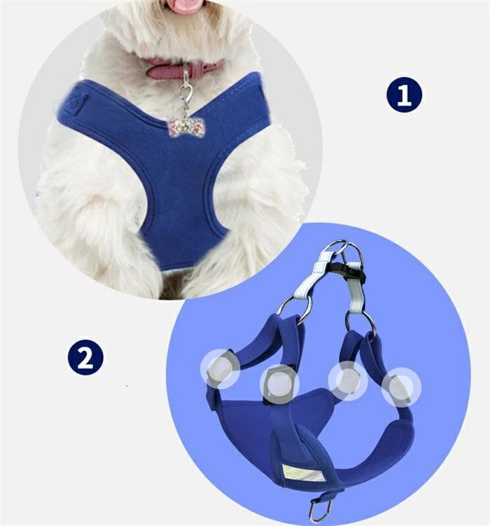 中型犬 簡単装着 胴輪 引っ張り防止 おし 犬具 セット リード&ハーネス ハーネスリ...