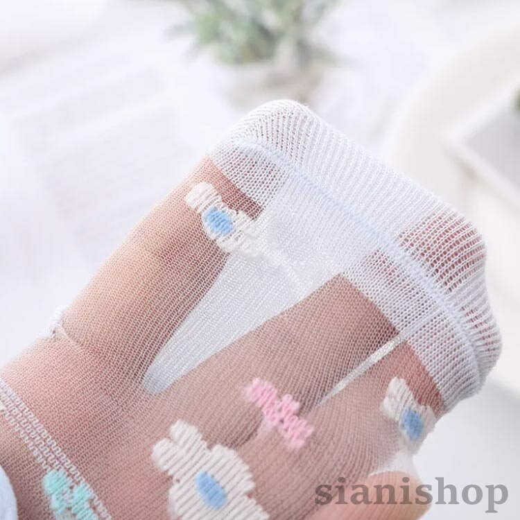 夏 かわいい 通気性 子供 靴下 メッシュ 女の子 無地 ギフト 小学生 透け感 キッズ...