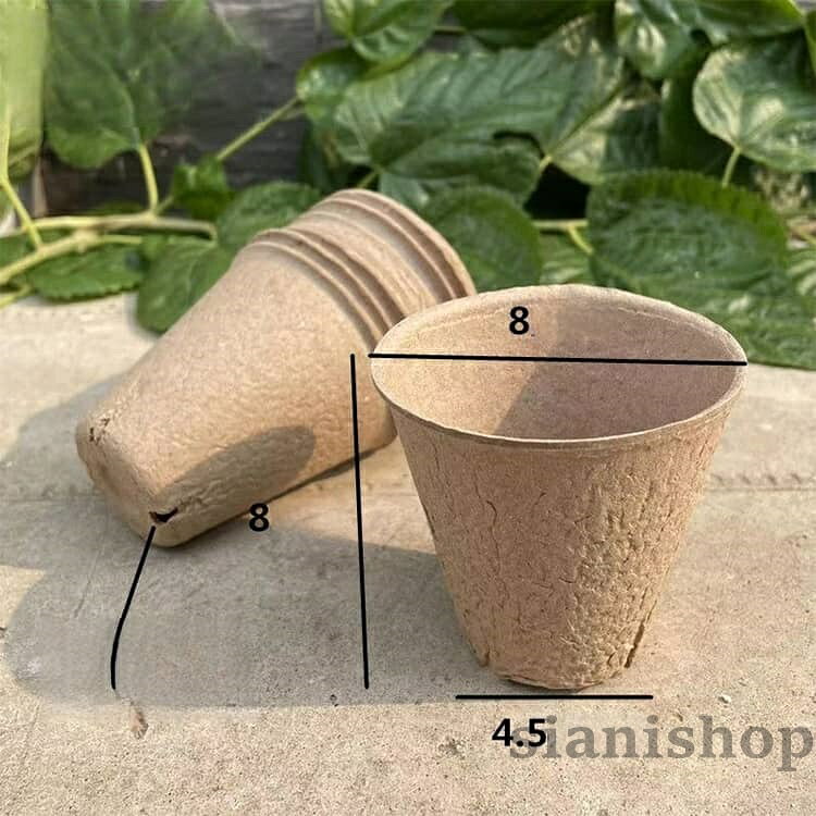 育苗箱 紙 丸型 種まきポット 園芸用品 紙製 ペーパーポット 植木鉢 育苗ポット 野...