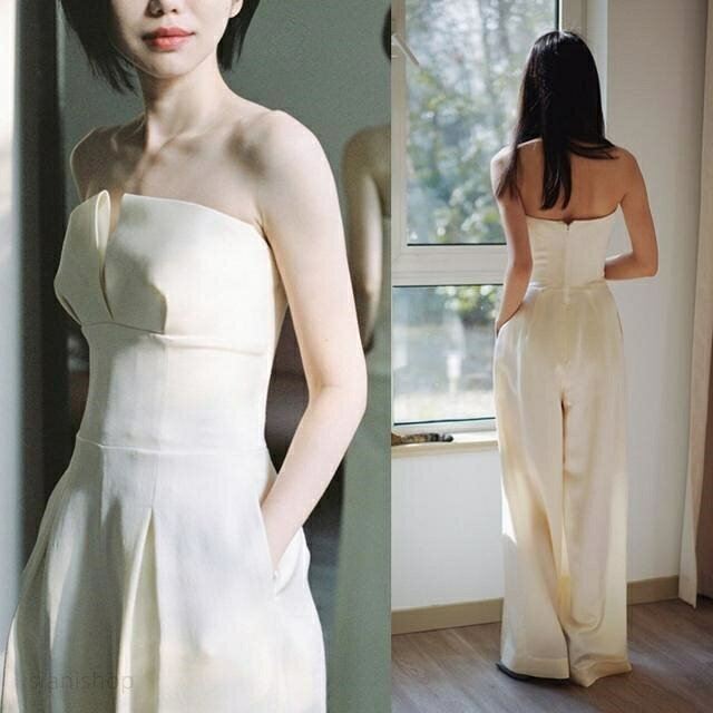 パンツドレス ウェディングドレス 白パンツ 二次会 花嫁ドレス 結婚式ドレス パーティードレス 個性的 きれいめ 大人用 かっこいい パンツデザイン 結婚式 xl 大きいサイズ