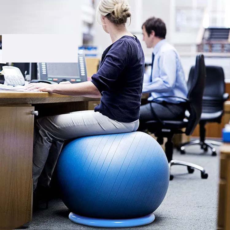 Sianiの耐荷重300kg リング 直径43cm2個 バランスボール 台座リング バランス 滑り止め 位置決め 固定リング 体幹ヨガボール 体幹トレーニング ボール バランスボ 直径60cm1個 椅子｜アングル2