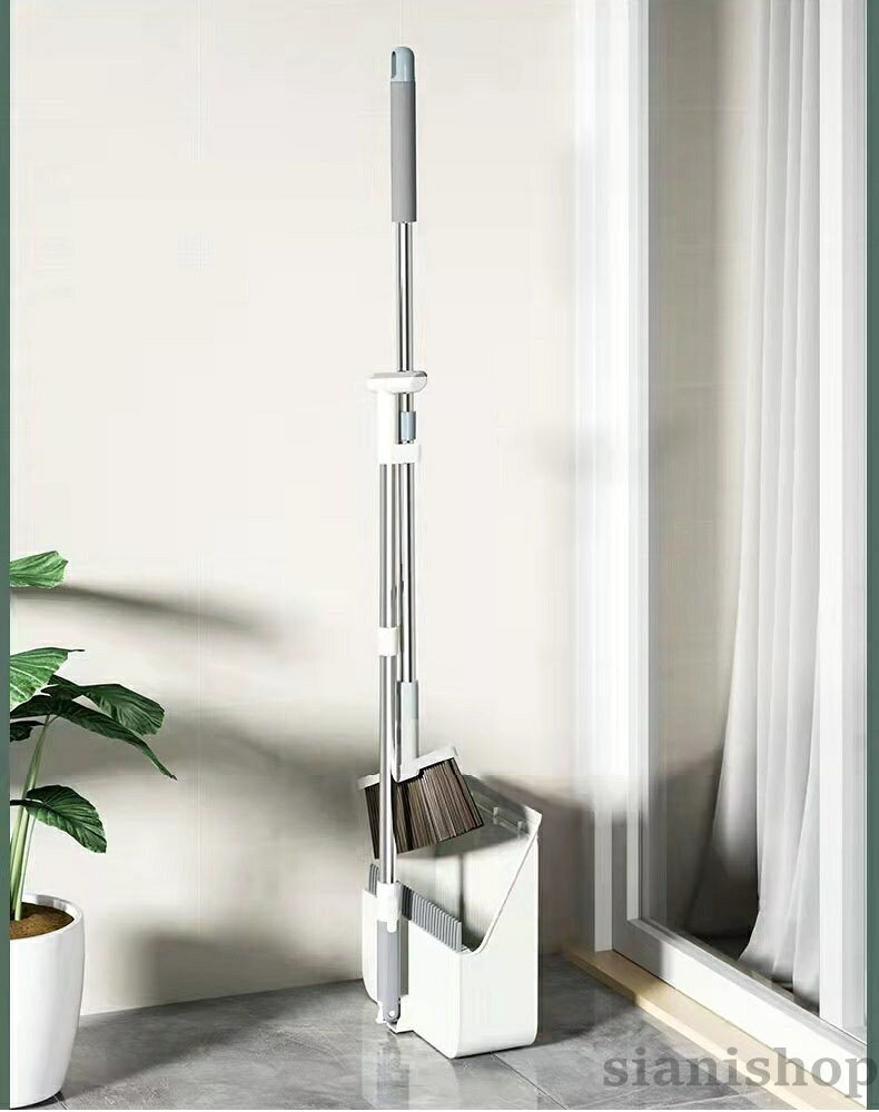 ほうきちりとりセット ほうき ちりとり 立て式掃除セット セット 屋外 留め具固定 ...