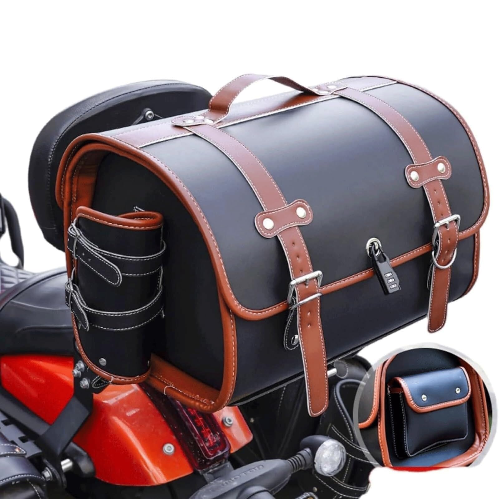 バイク用リアボックス 大容量 33L バイク リアバッグ ップケース バイクケース バ...