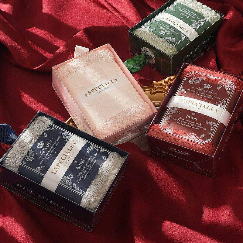 ギフト包装 タオル 4枚セット フェースタオル ハンドタオル コットン フランネル お祝い ウェディング セレモニー イヴェント おみやげ プレゼント ギフト ...