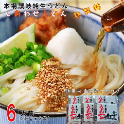 送料無料 うどん 720g (240gx3袋) 鎌田醤油 つゆ付き 讃岐うどん お取り寄せ グルメ うどん ポイント消化 特産品 名物品 セール しあわせ製麺 製造直売・直送 hoso6tuyu