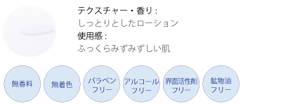 きめの整ったみずみずしい肌をめざす、さっぱりとした化粧水