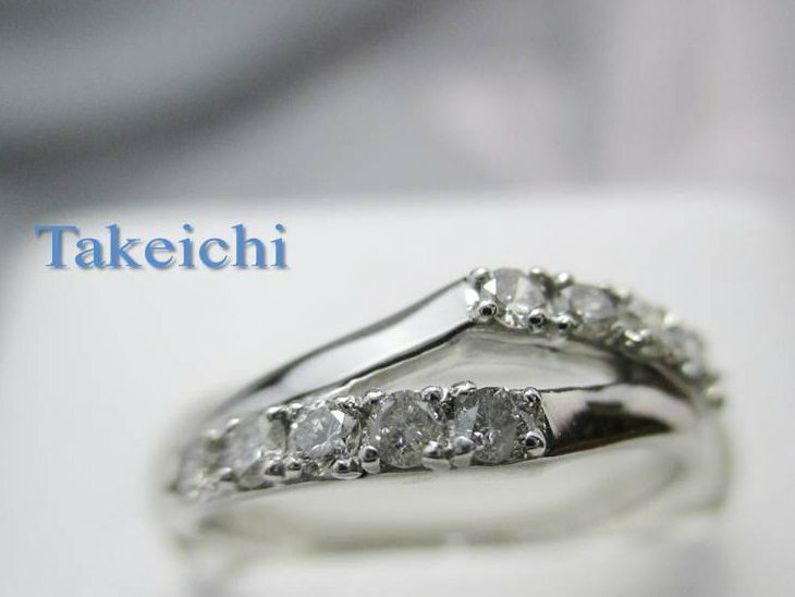 【中古】Pt900★リング指輪◇ダ...