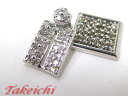 K18WG★ ペンダントトップ クロス◇ダイヤモンド0．52ct・0．74ct【中古】 /31365