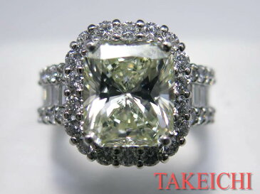 Pt900★リング 指輪◇ダイヤモンド6.012ct(M/SI-2) ダイヤモンド2.00ct●17号◆ソーティング付き【中古】/I268/24800