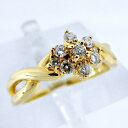 【田崎真珠/TASAKI】K18YG ★イエローゴールド リング 指輪 ◇ダイヤモンド0.170ct 4月誕生石 ●6+号【中古】/e2207/e0592(4)