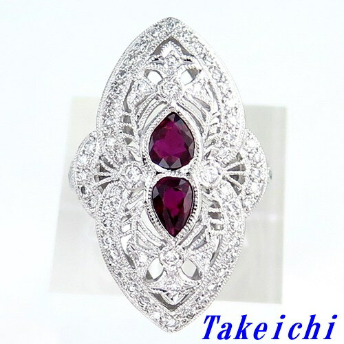 Pt900 ★リング ルビー1.29ct ◇ダイヤモンド0.60ct ●10号 ◆ソーティングき 【中古・新品仕上げ済み】/10017817